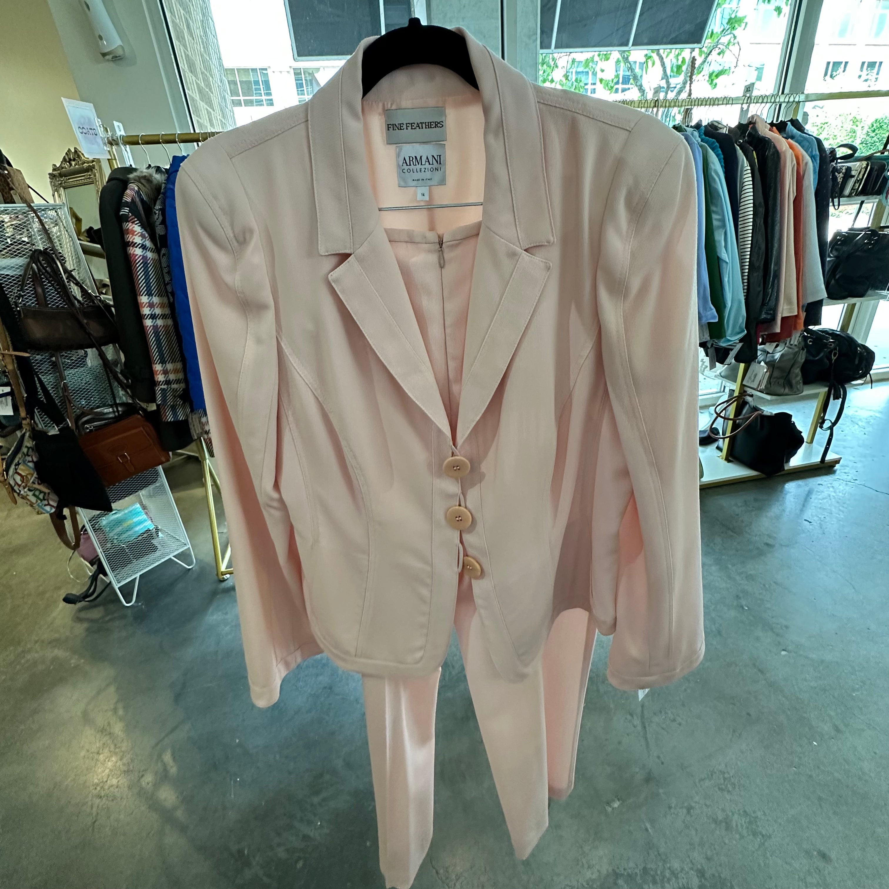 Armani Pink Pantsuit Size 14