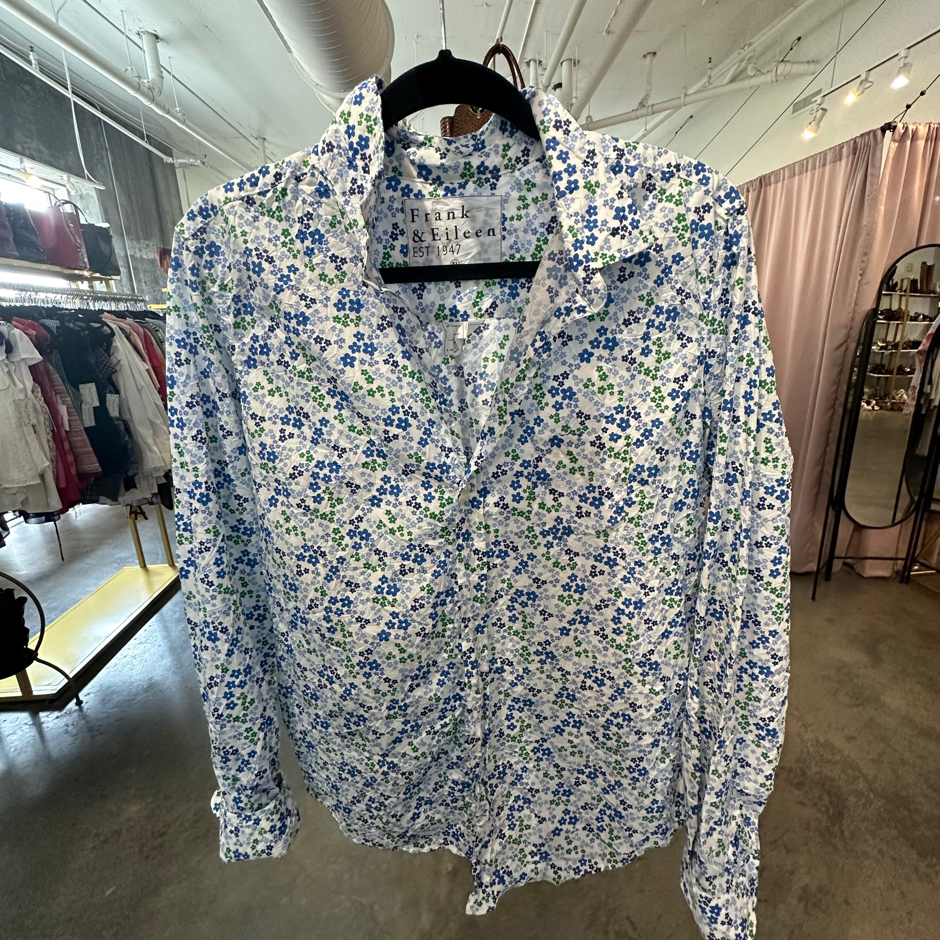 Frank&Eileen Blue Blouse Size XL