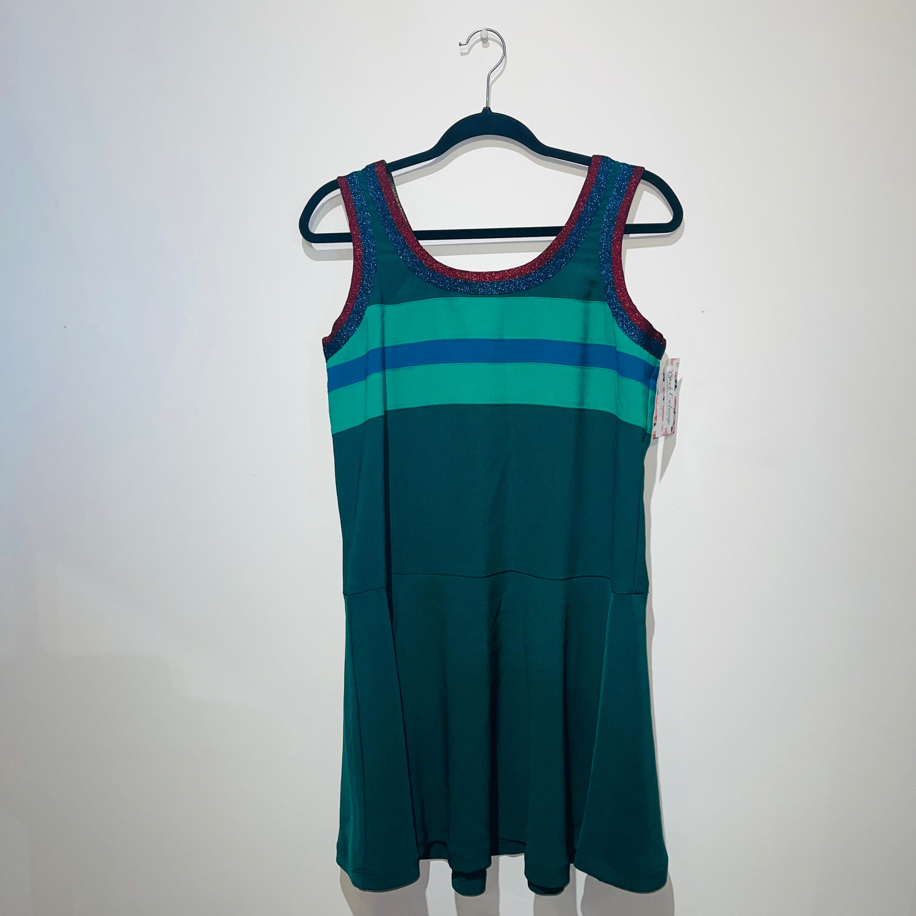 Anna Sui Green Designer Dress Size Medium