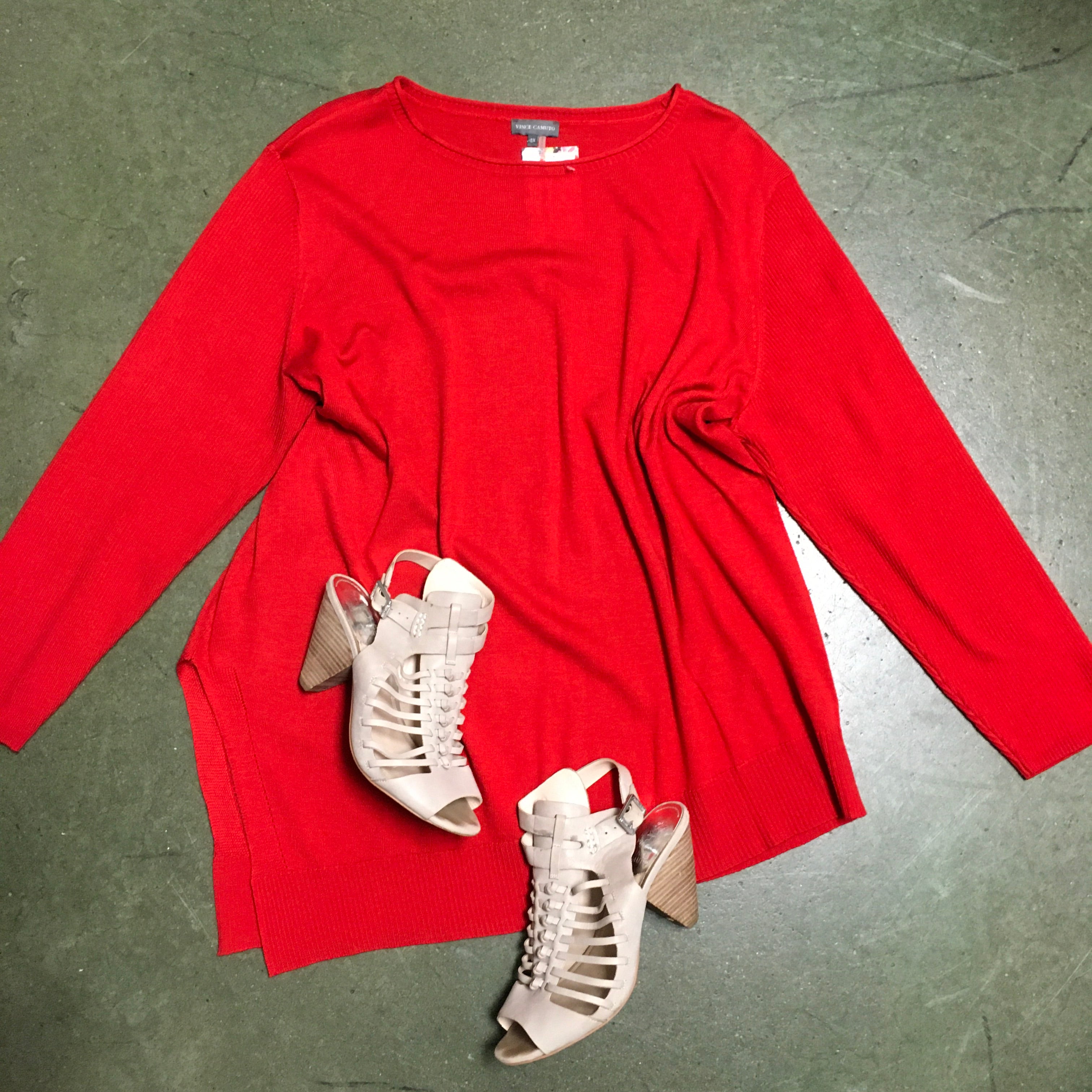 Vince Camuto Red Sweater Size 2X