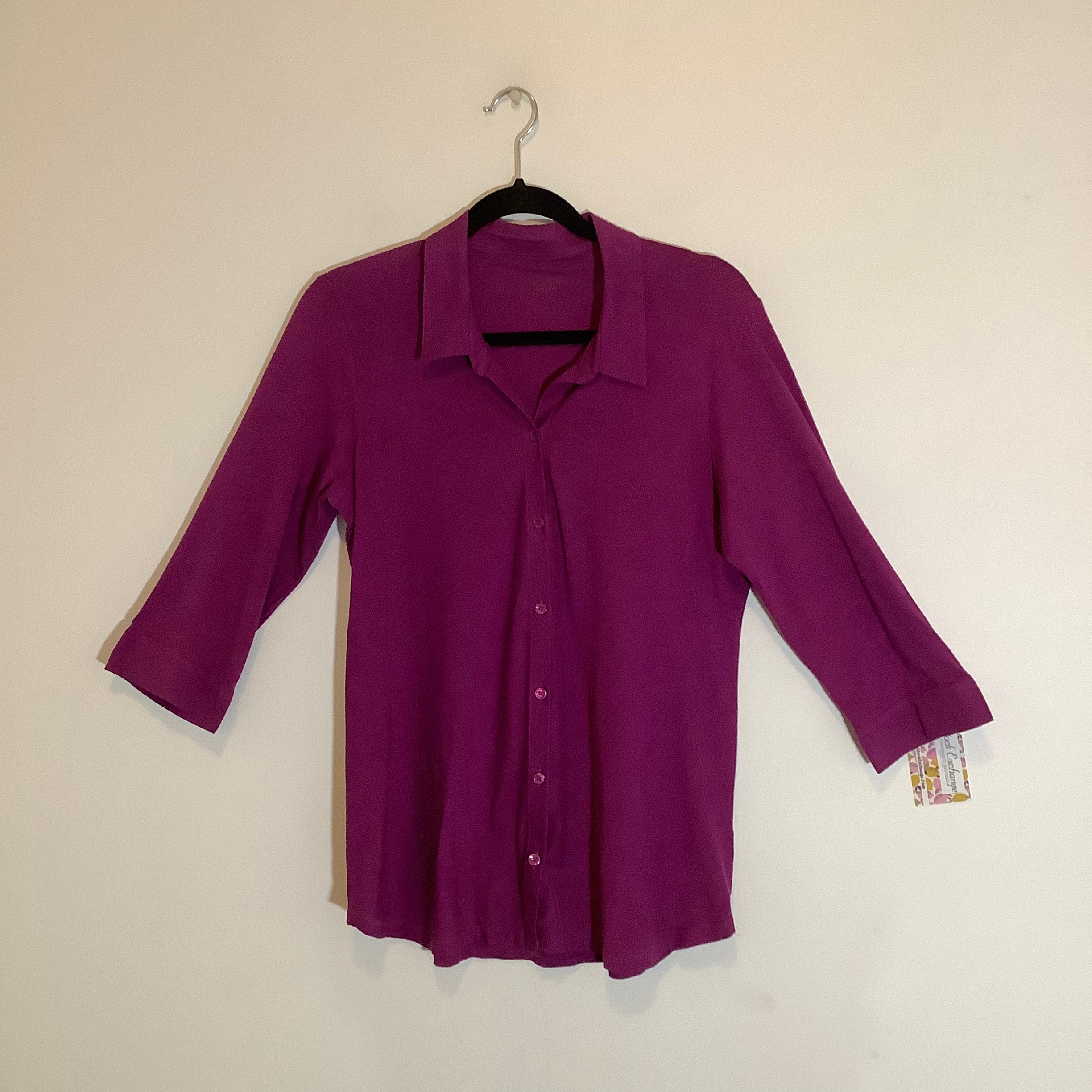 Eileen Fisher Purple Blouse Size LP