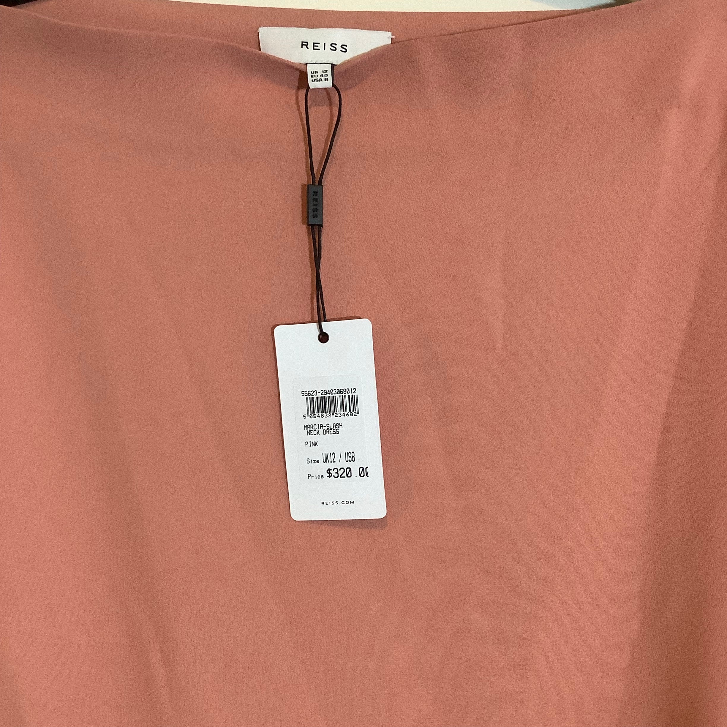 Reiss Orange Dress Size 8 NWT