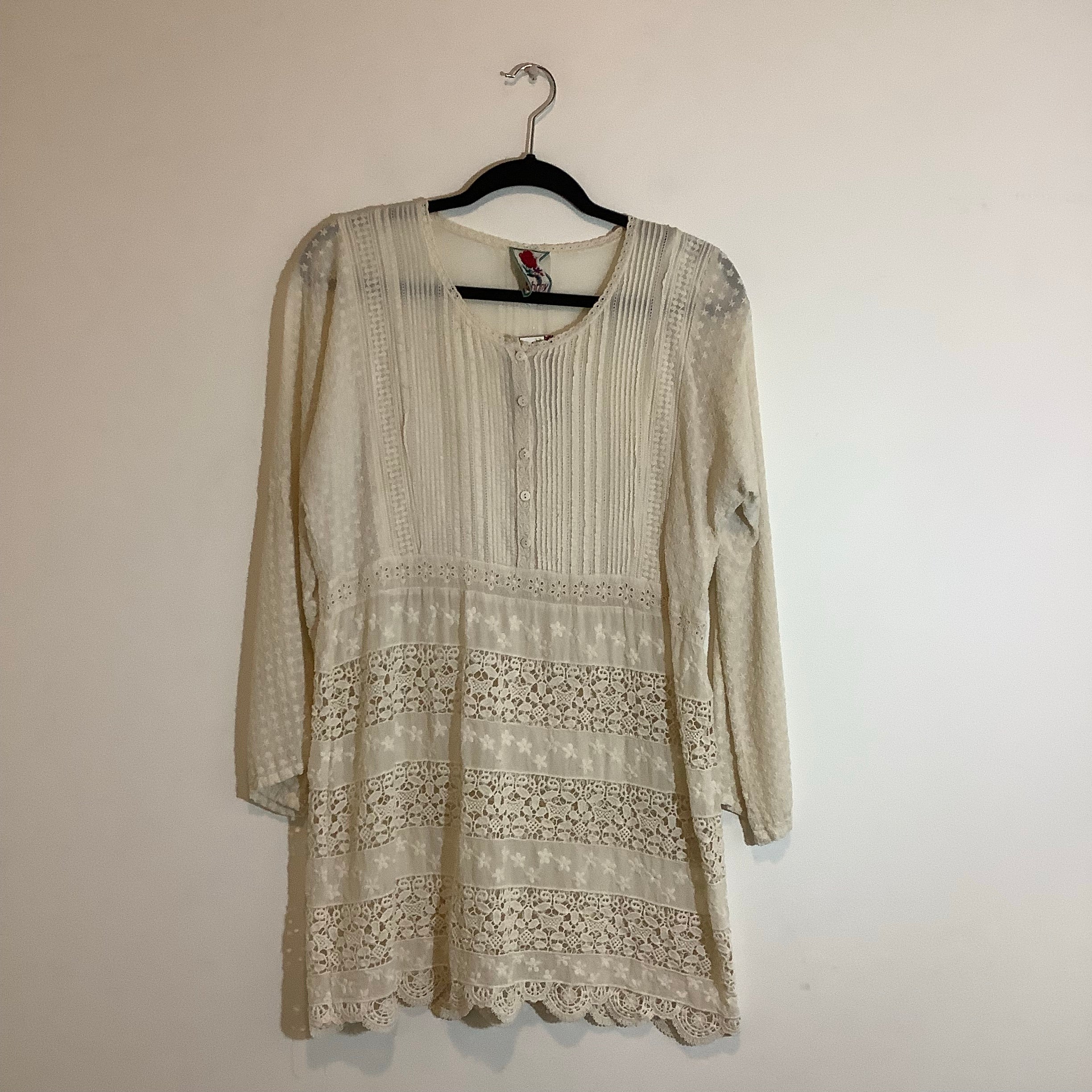 Johnny Was Tan Blouse Size Small