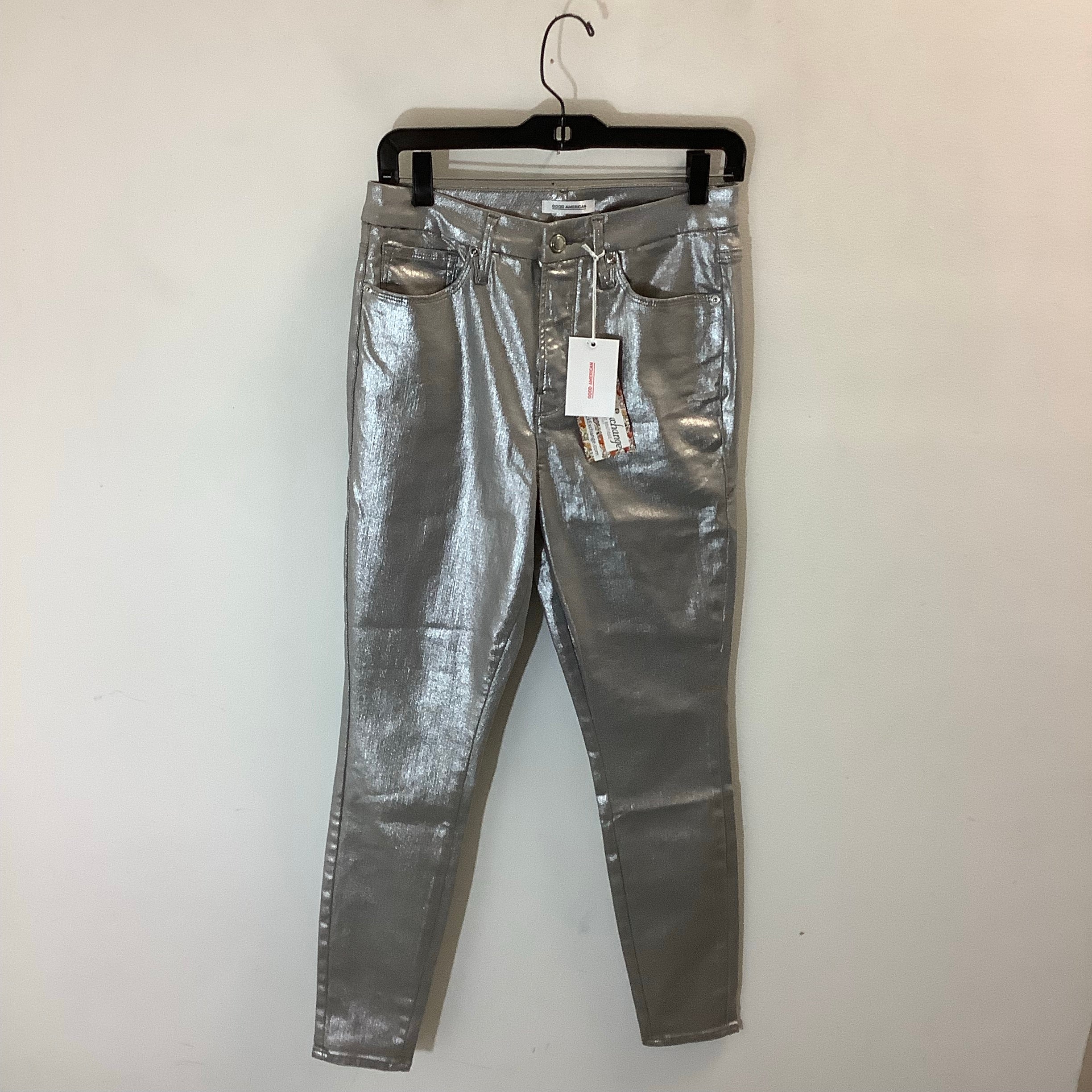 Good American Silver Jeans Size 29 NWT