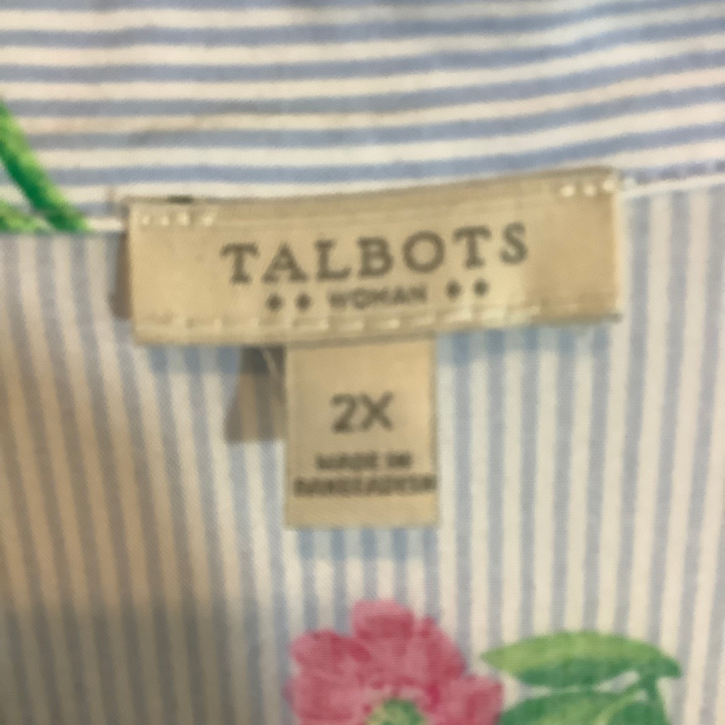Talbots Blue Blouse Size 2X
