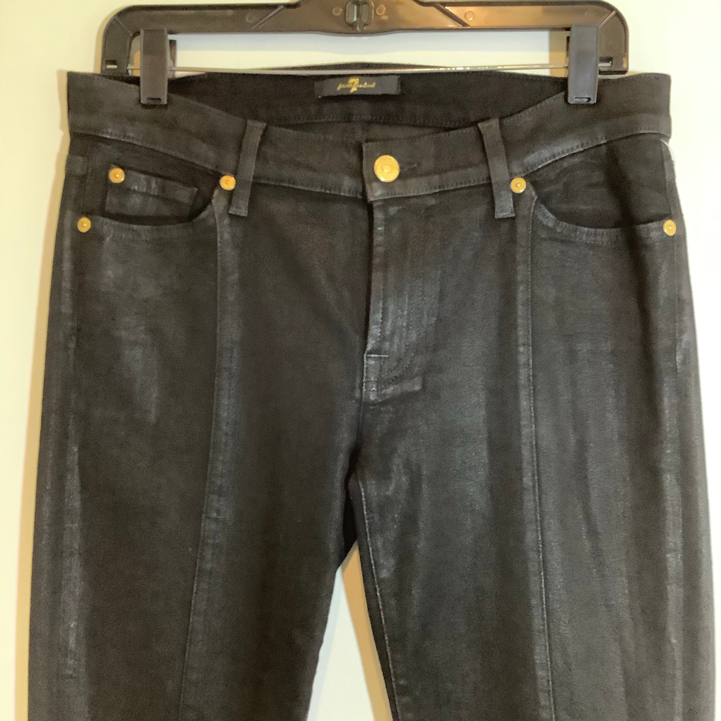 7 For All Mankind Black Jeans Size 31