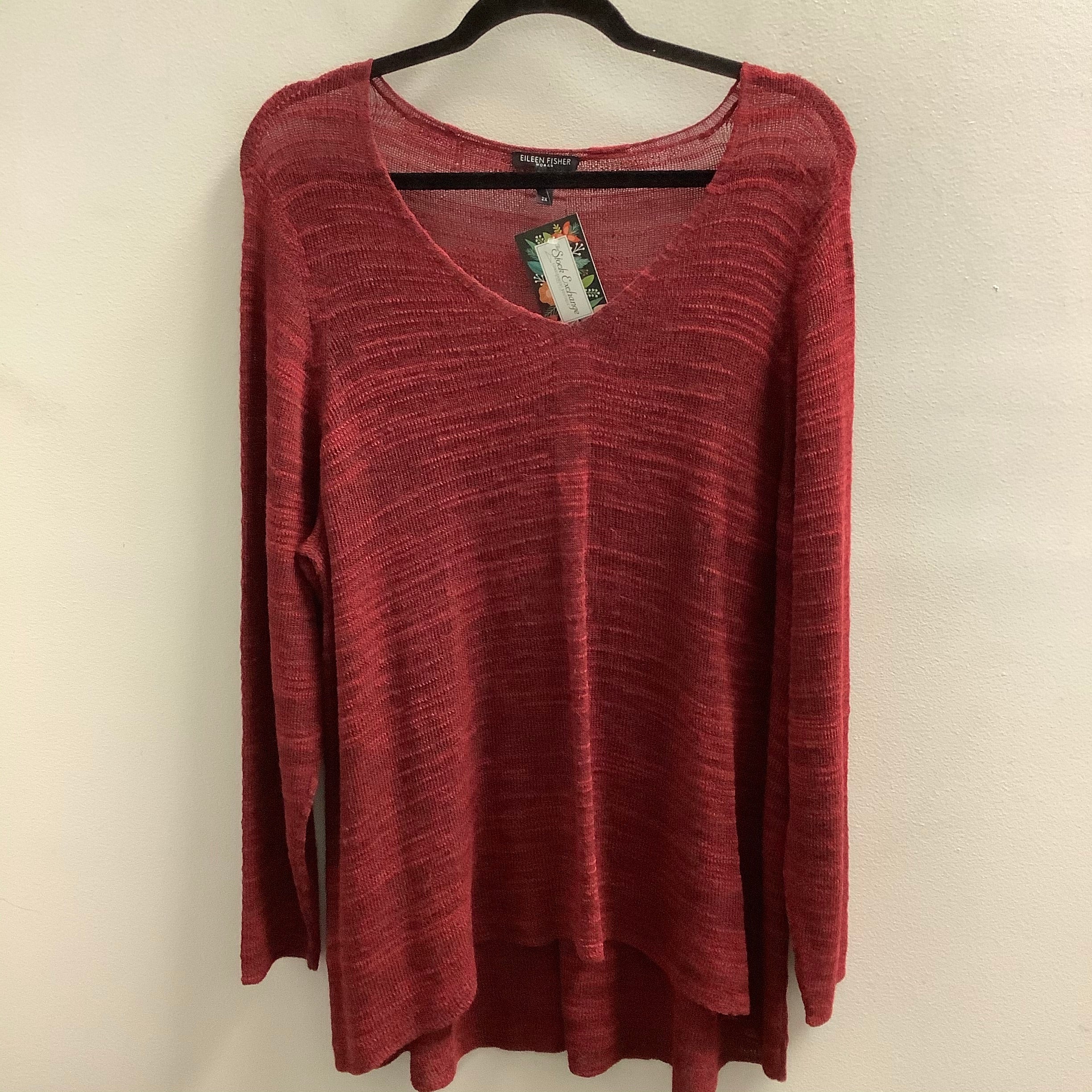 Eileen Fisher Red Sweater Size 2X